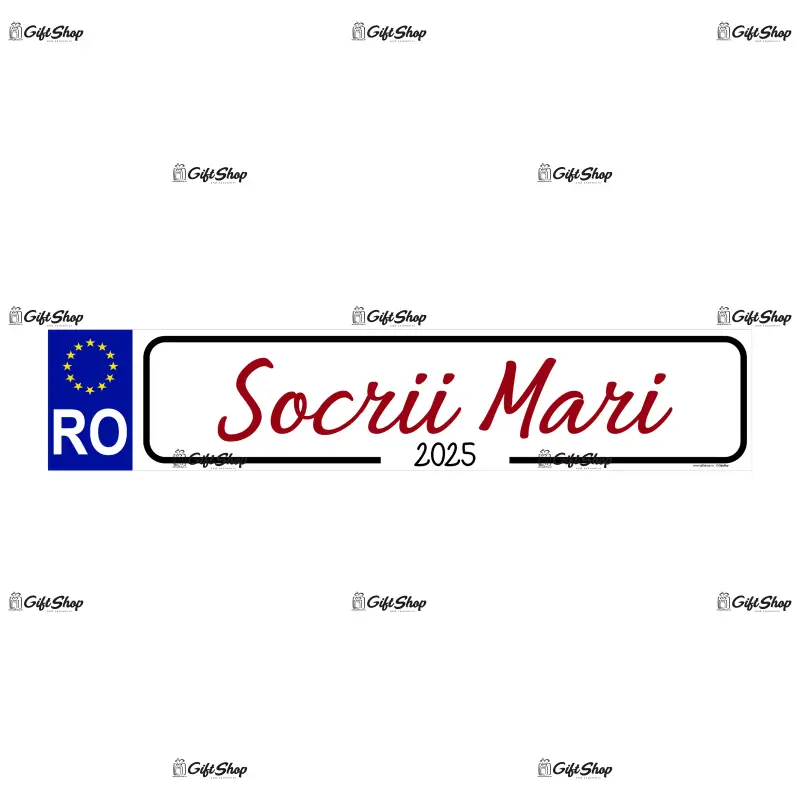 Socrii mari, indicator masina, 200x60 mm, model 1